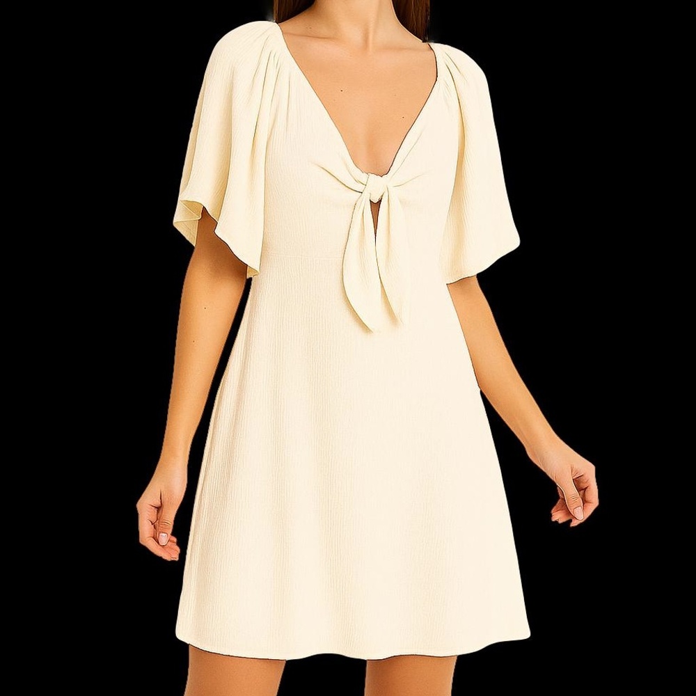 Dokotoo‎ Womens Babydoll Dress Ivory M Cottagecore Prairie Farmhouse Fairy NWT